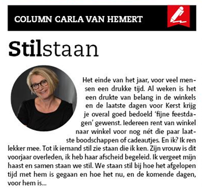 Column in het Papendrechts Nieuwsblad van 1-1-2020